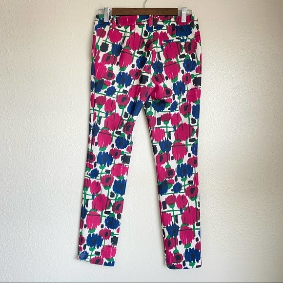 ZARA Abstract Floral Cigarette Pants Size Small - Picture 3 of 6